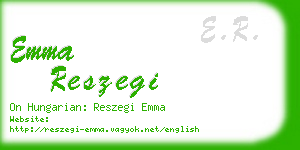 emma reszegi business card